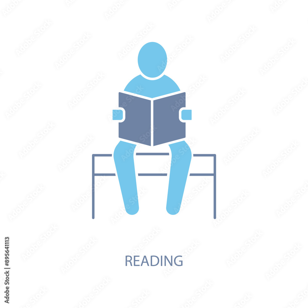 reading concept line icon. Simple element illustration. reading concept outline symbol design. reading concept line icon. Simple element illustration. reading concept outline symbol design.