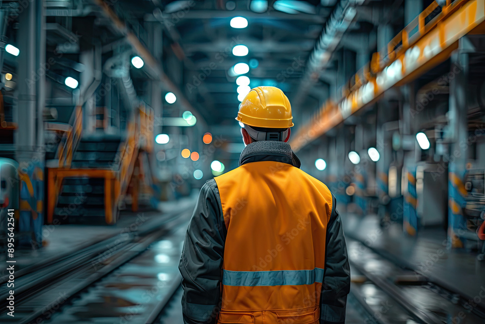industry worker in a modern autonomous factory captured industry worker in a modern autonomous factory captured