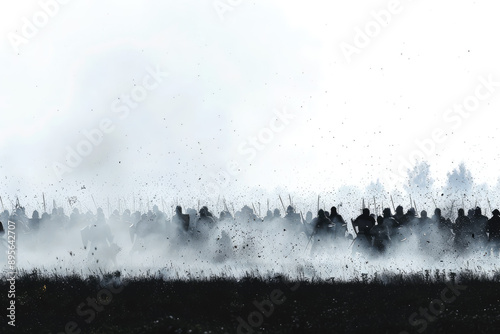 a medieval european battle circa 1300s