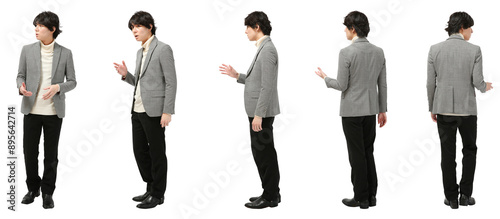 Tableau sur toile 男性　人物切り抜き5アングル