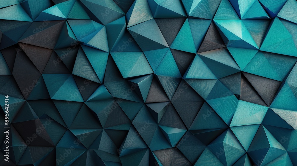   A close-up of a multi-colored wall, with varying shades of blue, green, black, and white