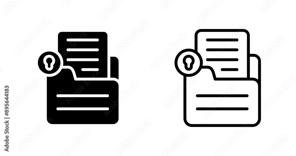 Document Lock Vector Icon