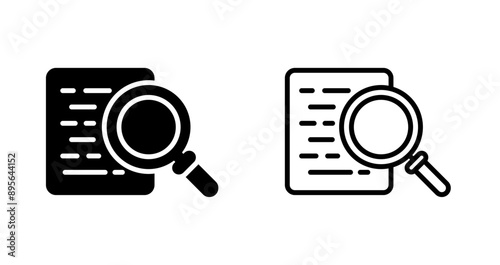 Document Search Vector Icon