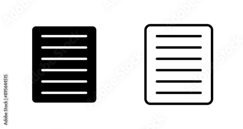 Document Align Justify Vector Icon