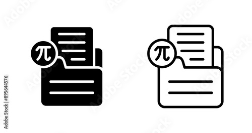 Document Insert Formula Vector Icon