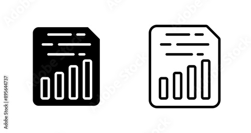 Document Insert Chart Vector Icon