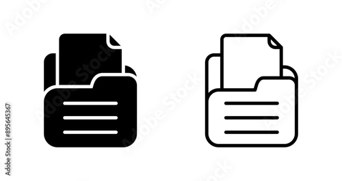 Folder with documents Vector Icon