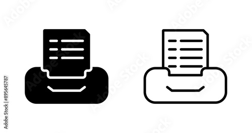 Filing cabinet with files Vector Icon