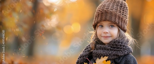 Girl Holding Autumn Leaves