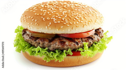 burger isolated on white background