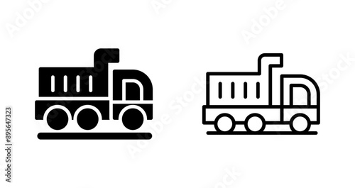 Dump Truck Vector Icon