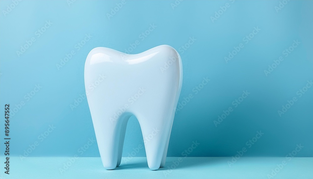 3d tooth isolated on light blue background 3d tooth isolated on light blue background