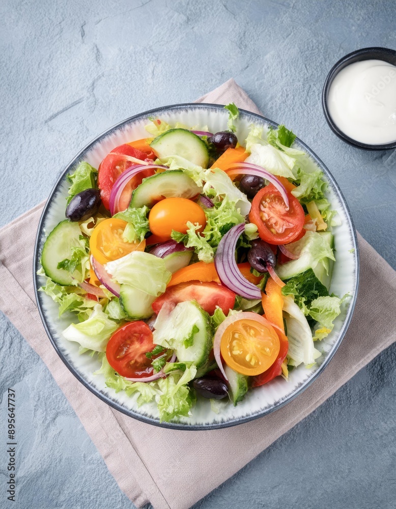 Firefly A colorful salad with various vegetables and a light dressing 92708-topaz-enhance-2x Firefly A colorful salad with various vegetables and a light dressing 92708-topaz-enhance-2x