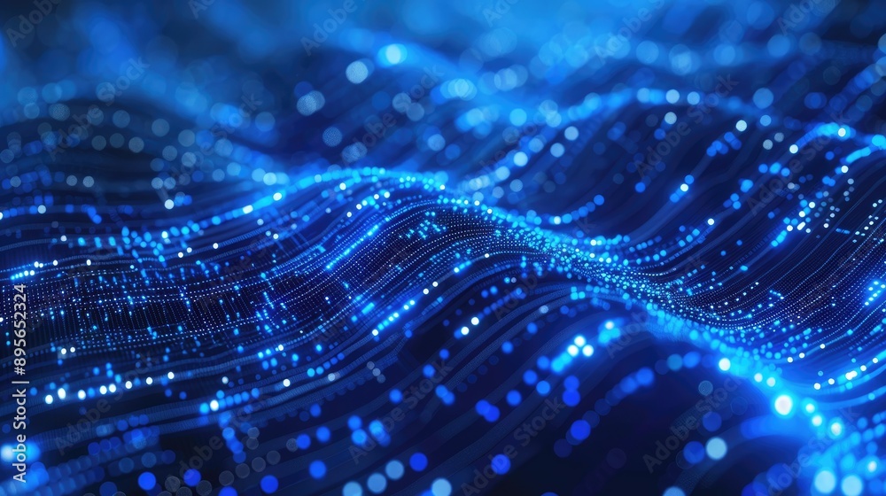 Vibrant blue abstract background with luminous lines and data streams, evoking a sense of modern digital technology Vibrant blue abstract background with luminous lines and data streams, evoking a sense of modern digital technology