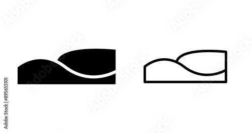 Sand dunes Vector Icon