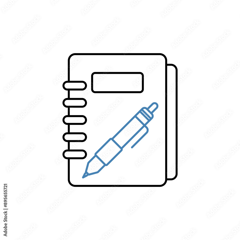 journal concept line icon. Simple element illustration. journal concept outline symbol design. journal concept line icon. Simple element illustration. journal concept outline symbol design.