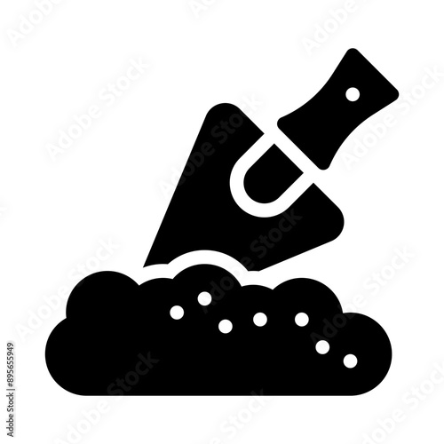 garden trowel glyph icon