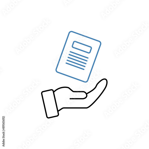 pocket book concept line icon. Simple element illustration. pocket book concept outline symbol design.