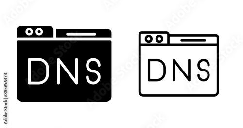 Domain DNS Management Vector Icon