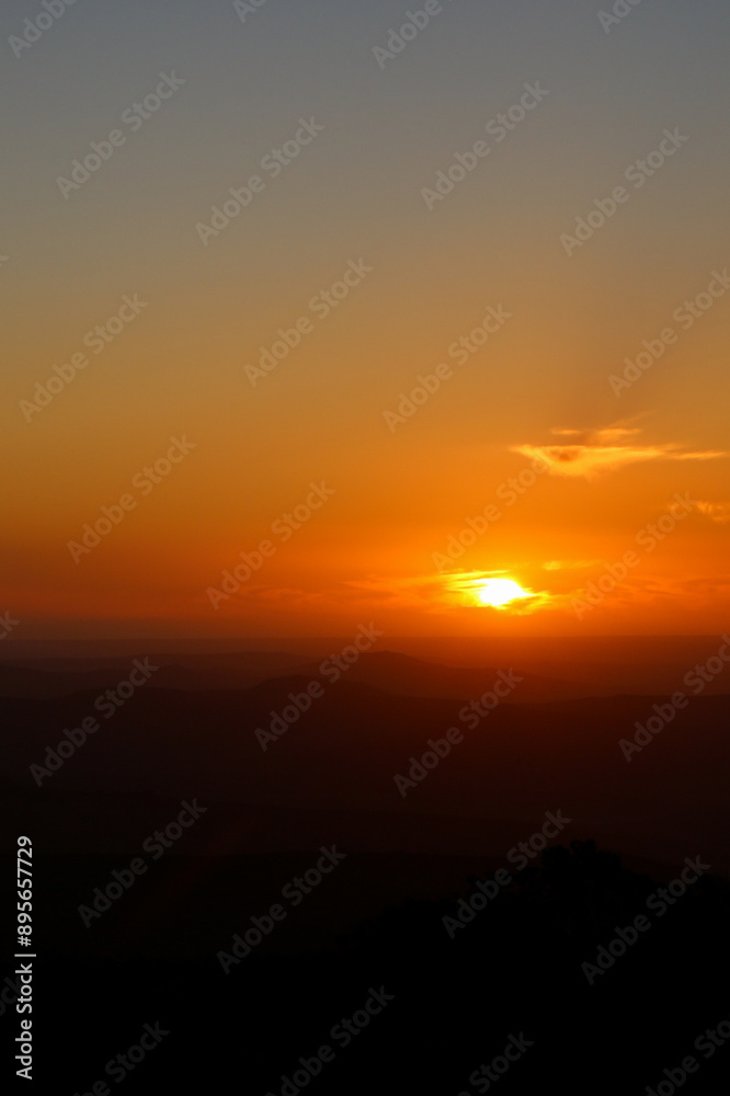 sunset in the mountains