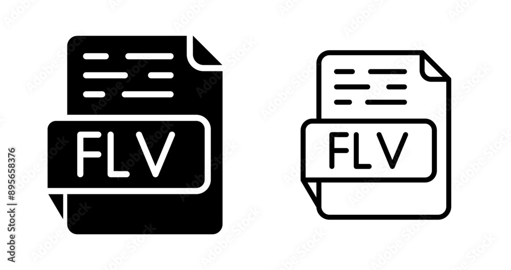 FLV Vector Icon FLV Vector Icon