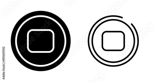 Stop Button Vector Icon