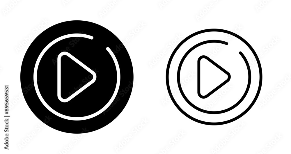 Play Circle Vector Icon Play Circle Vector Icon