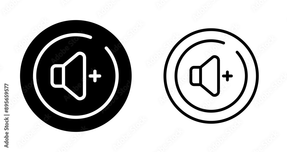 Volume Up Circle Vector Icon Volume Up Circle Vector Icon