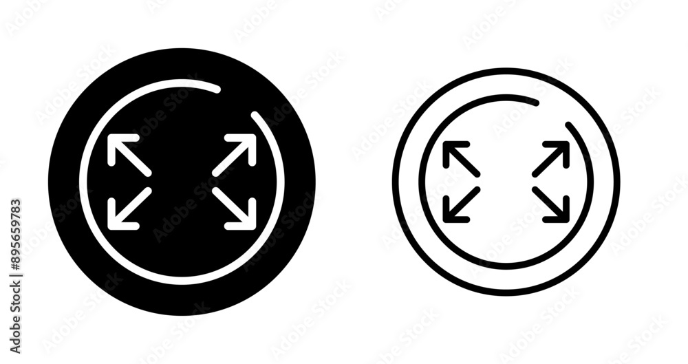 Fullscreen Circle Vector Icon Fullscreen Circle Vector Icon