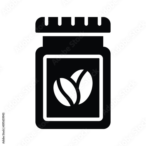 Trendy vector of coffee jar icon, editable design style