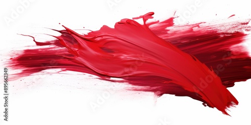 Abstract Red Paint Swirl,  red ink brush stroke, Dark red brush splashes