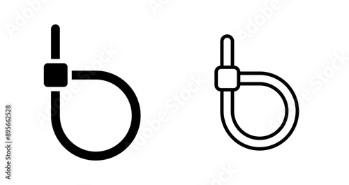 Cable Tie Fastening Tool Vector Icon