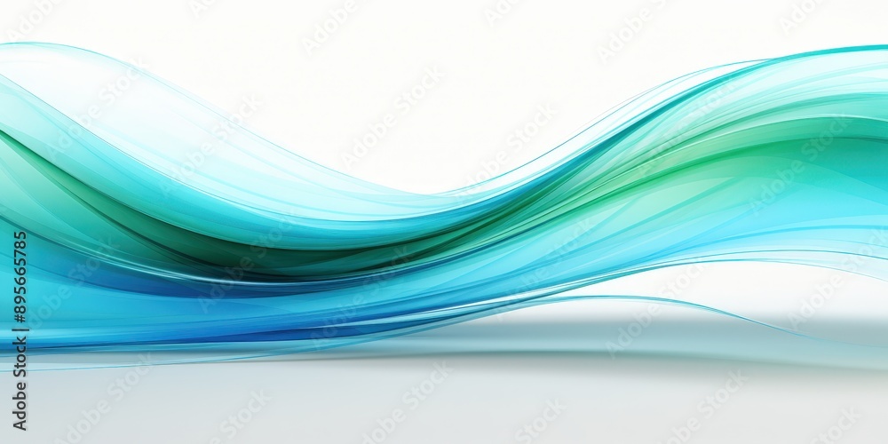 Abstract Blue Green Wave Design, Green trail of light Abstract Blue Green Wave Design, Green trail of light