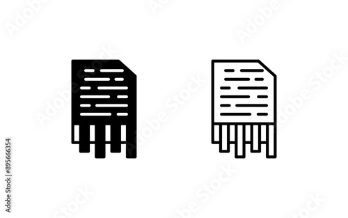 Shredding Vector Icon