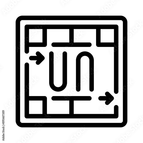 evacuation plan line icon