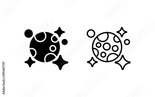 Moon And Stars Vector Icon