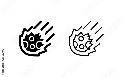 Meteor Vector Icon
