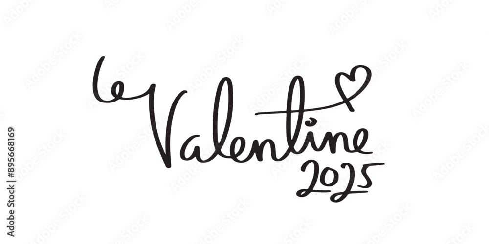 Happy valentines day 2025 calligraphy ink lettering of Happy Valentines Day on white background. Happy valentines day 2025 calligraphy ink lettering of Happy Valentines Day on white background.