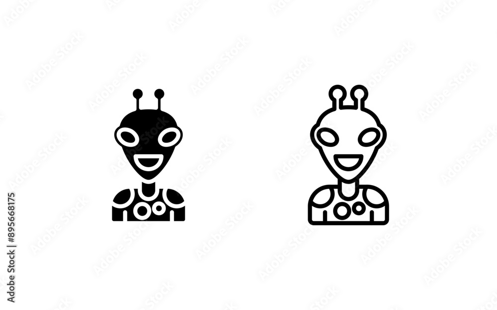 Alien Vector Icon Alien Vector Icon