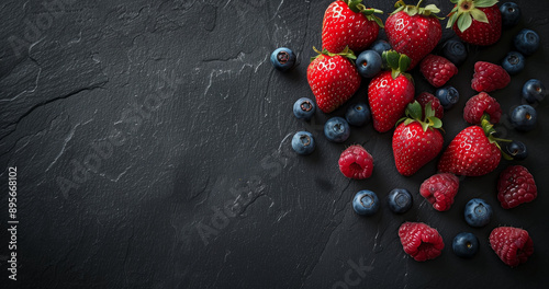 strawberries and blueberries