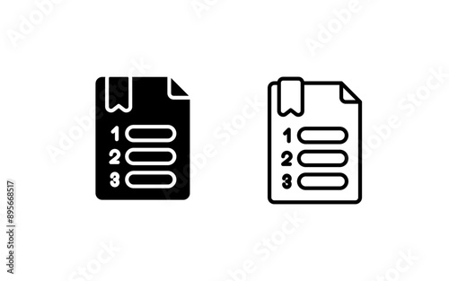 Numbered Vector Icon