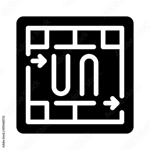 evacuation plan glyph icon