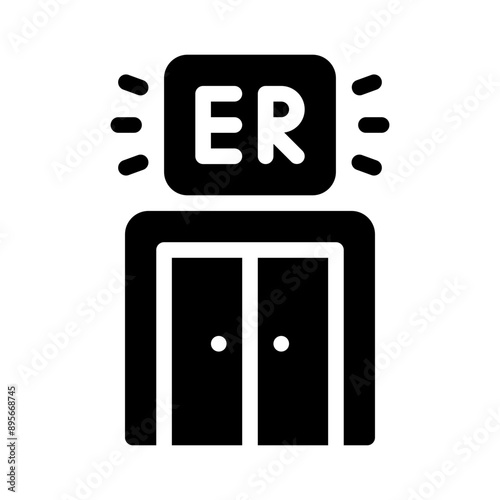 emergency shelter glyph icon