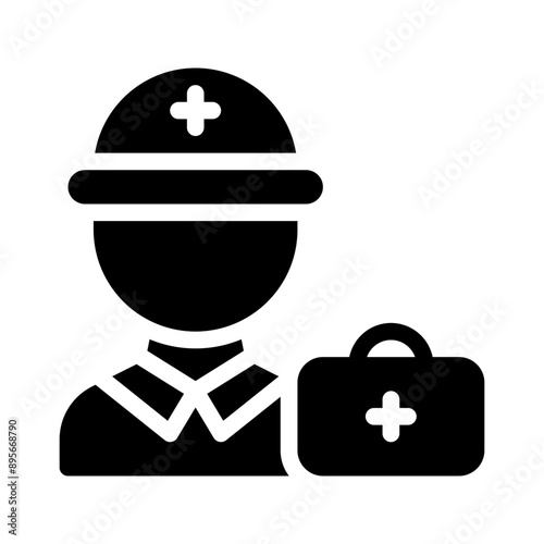 paramedic glyph icon