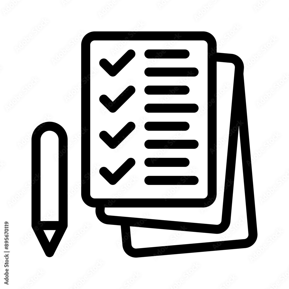 assignment line icon assignment line icon