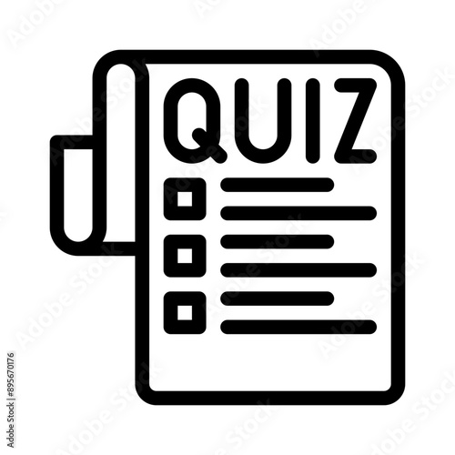quiz line icon