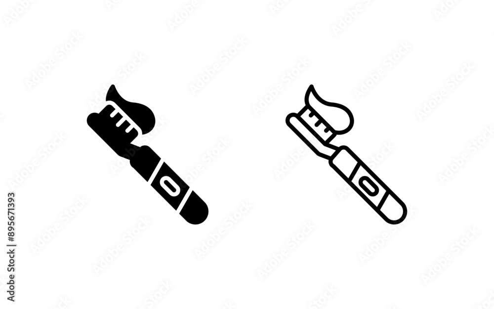 Electric Toothbrush Vector Icon Electric Toothbrush Vector Icon
