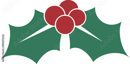 Christmas holly berries. Vector illustration