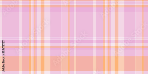 Bold texture seamless fabric, editable plaid pattern background. Perfection textile check tartan vector in light and red colors.