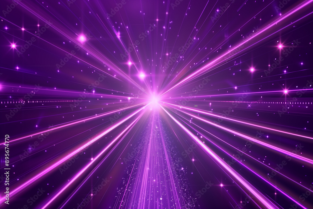 Purple laser beams on black background like shooting future rays. Bright light shining through the darkness. Purple laser beams on black background like shooting future rays. Bright light shining through the darkness.